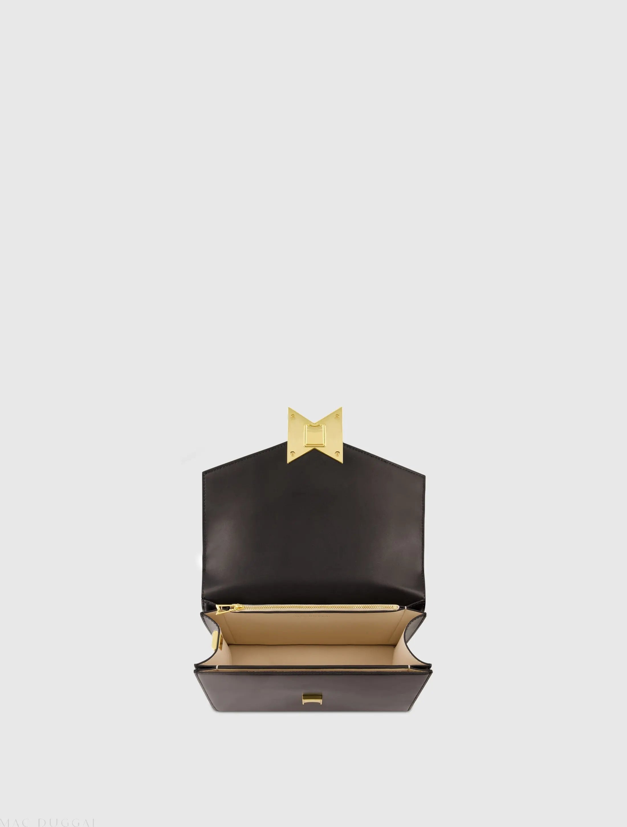 Black Mini Leather Tone On Tone Crossbody Bag - FINAL SALE